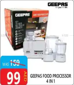 United Hypermarket Geepas food processor 4 in 1 offer