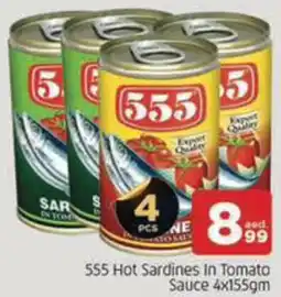 Al Madina Hypermarket 555 Hot Sardines In Tomato Sauce offer
