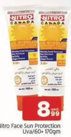 Al Madina Hypermarket Nitro Face Sun Protection Uva offer