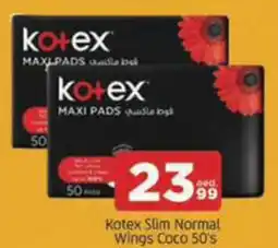 Al Madina Hypermarket Kotex Slim Normal Wings Coco offer