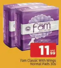 Al Madina Hypermarket Fam Classic With Wings Normal Pads offer