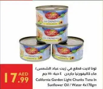 Istanbul Supermarket California Garden Light Chunks Tuna In Sunflower Oil / Water offer