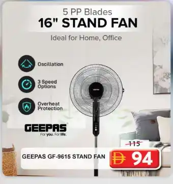 Grand Hyper Market GEEPAS Fan offer