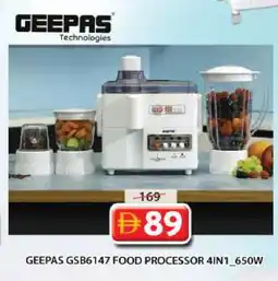 Grand Hyper Market GEEPAS Food Processor offer