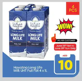 Mark & Save HAYATNA Long Life / UHT Milk offer