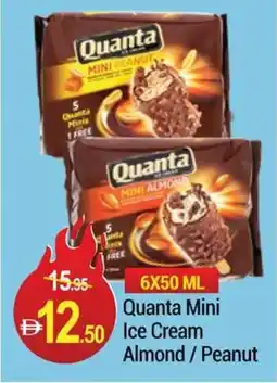 New W Mart Quanta Mini Ice Cream Almond / Peanut offer
