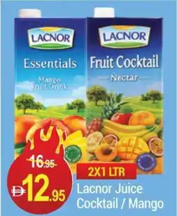 New W Mart Lacnor Juice Cocktail / Mango offer