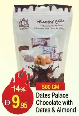 New W Mart Dates Palace Chocolate with Dates & Almond offer