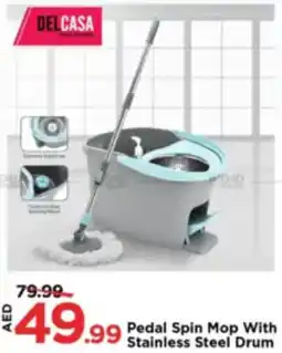Mark & Save Pedal Spin Mop With Stainless Steel Drum offer