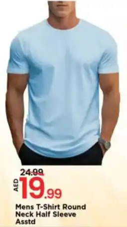 Mark & Save Mens T-Shirt Round Neck Half Sleeve Asstd offer
