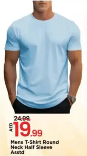 Mark & Save Mens T-Shirt Round Neck Half Sleeve Asstd offer