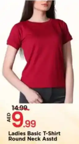 Mark & Save Ladies Basic T-Shirt Round Neck Asstd offer