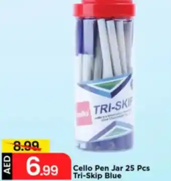 Mark & Save Cello Pen Jar 25 Pcs Tri-Skip Blue offer