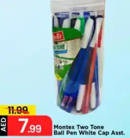 Mark & Save Montex Two Tone Ball Pen White Cap Asst. offer