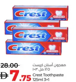 Lulu Hypermarket Crest Toothpaste offer
