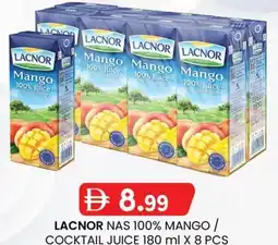 KM Trading Lacnor nas 100% mango / cocktail juice offer