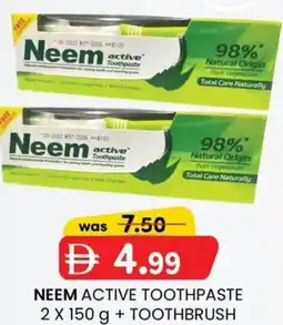 KM Trading Neem active toothpaste + toothbrush offer