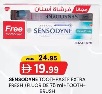 KM Trading Sensodyne toothpaste extra fresh/fluoride +tooth- offer