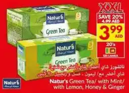 Viva Natur's Green Tea / with Mint / with Lemon, Honey & Ginger 20's offer
