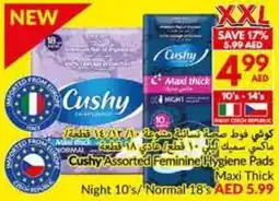 Viva Cushy Assorted Feminine Hygiene Pads Maxi Thick Night 10's / Normal 18's offer