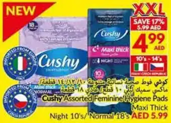 Viva Cushy Assorted Feminine Hygiene Pads Maxi Thick Night 10's / Normal 18's offer