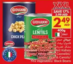 Viva Giovanni Chick Peas / Red Kidney Beans / White Beans Cannelini / Lentils / Peas & Carrots / Mix Vegetables / Black Beans offer