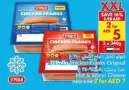 Viva D'Pollo Chicken Franks Original Hot & Spicy/ Cheese offer