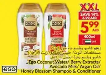 Viva Ego Coconut Water/ Berry Extracts/ Avocado Milk/ Argan Oil/ Honey Blossom Shampoo & Conditioner offer