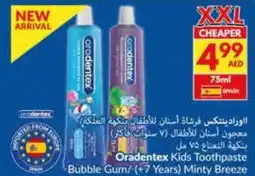 Viva Oradentex Kids Toothpaste Bubble Gum/ (+7 Years) Minty Breeze offer