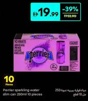 Carrefour Perrier sparkling water slim can offer