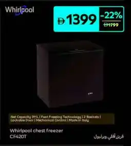 Carrefour Whirlpool chest freezer CF420T offer