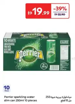 Carrefour Perrier sparkling water slim can offer