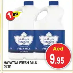 Baniyas Spike Hypermarket HAYATNA Fresh Milk offer