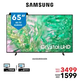 Sharaf DG Samsung Crystal UHD 4K TV UA65DU8000UXZN offer