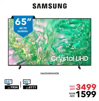 Sharaf DG Samsung Crystal UHD 4K TV UA65DU8000UXZN offer