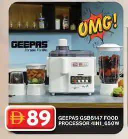 Grand Hyper Market GEEPAS Food Processor offer