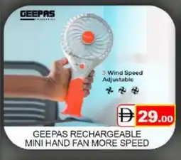 Mango Hypermarket LLC GEEPAS Fan offer
