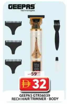 Grand Hyper Market GEEPAS Remover / Trimmer / Shaver offer