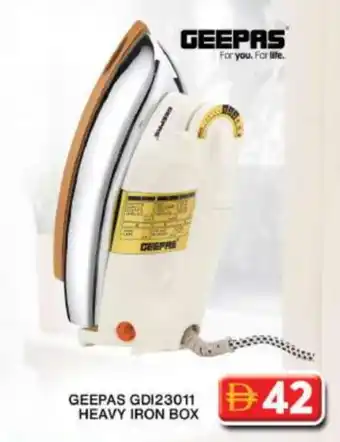 Grand Hyper Market GEEPAS Ironbox offer