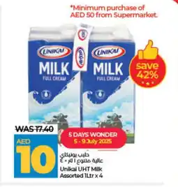 Lulu Hypermarket UNIKAI Long Life / UHT Milk offer