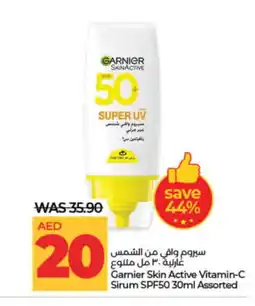 Lulu Hypermarket GARNIER Sunscreen offer