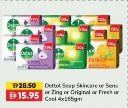 RAK Coop Dettol Soap Skincare or Sens or Zing or Original or Fresh or Cool offer