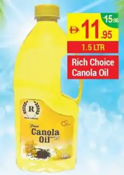 New W Mart Rich Choice Canola Oil offer