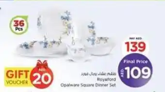 Nesto Royalford Opalware Square Dinner Set offer