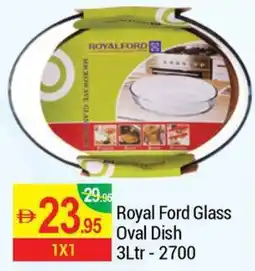 New W Mart Royal Ford Glass Oval Dish offer