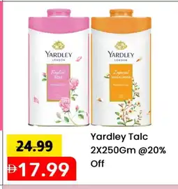 Mark & Save YARDLEY Talcum Powder offer