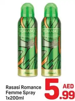 Day To Day Rasasi Romance Femme Spray offer