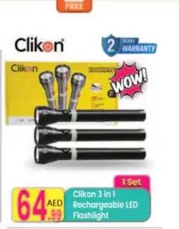Everyday Center Clikon 3 in 1 Rechargeable LED Flashlight offer
