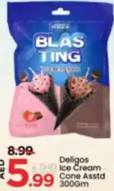 Mark & Save Deligos Ice Cream Cone Asstd offer