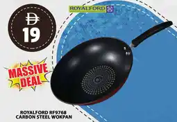 Grand Hyper Market Royalford RF9768 carbon steel wokpan offer